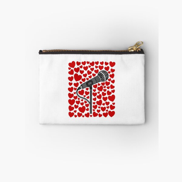 Item preview, Microphone With Hearts, Valentines Singer Musician Wedding designed and sold by doodlerob.