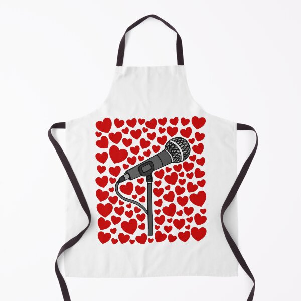 Item preview, Microphone With Hearts, Valentines Singer Musician Wedding designed and sold by doodlerob.