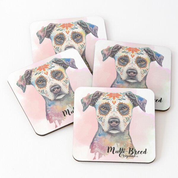 Item preview, Perro calavera de azúcar en acuarela designed and sold by MBOriginal.