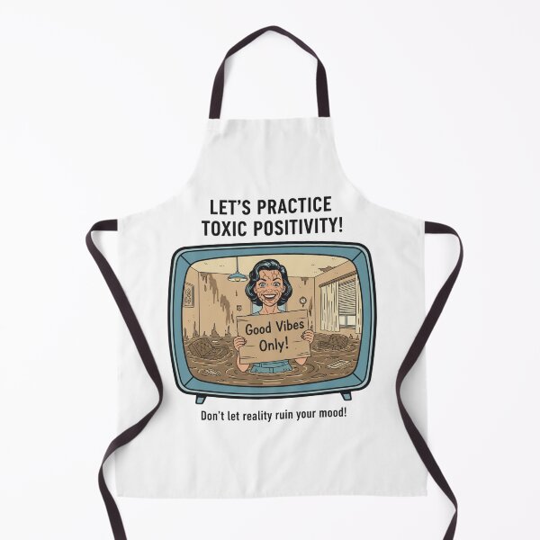 Item preview, Toxic Positivity Retro Art - Good Vibes Only Satire designed and sold by Vantage Print Co..