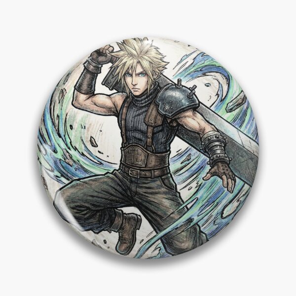 Item preview, Cloud Strife FF7 Final Fantasy VII Remake Rebirth Buster Sword Spiky Hair SOLDIER Mercenary Fan Art designed and sold by Senpaiwaves.