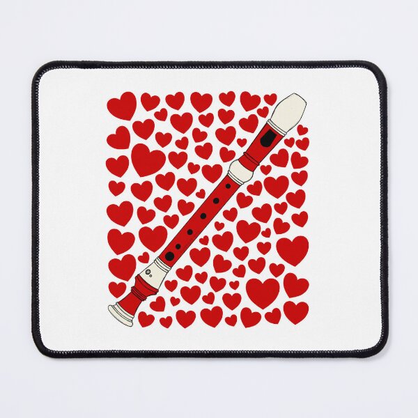 Item preview, Recorder With Hearts, Valentines Music Teacher Musician Wedding designed and sold by doodlerob.
