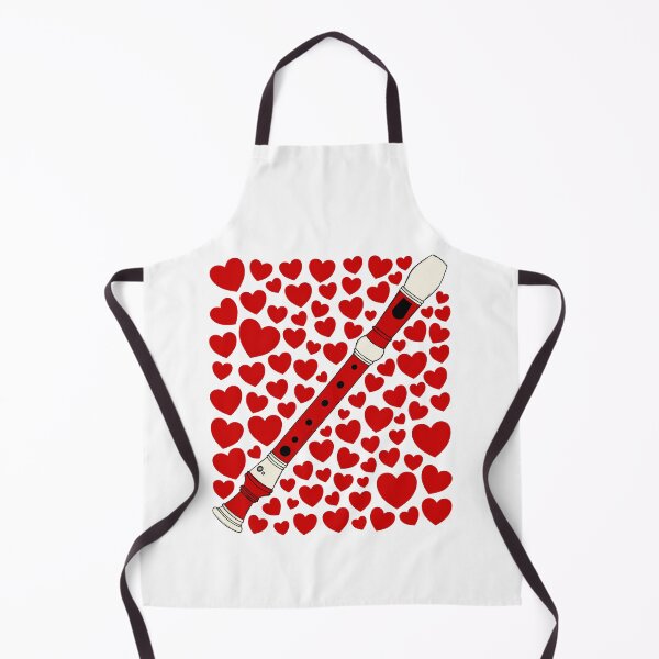 Item preview, Recorder With Hearts, Valentines Music Teacher Musician Wedding designed and sold by doodlerob.