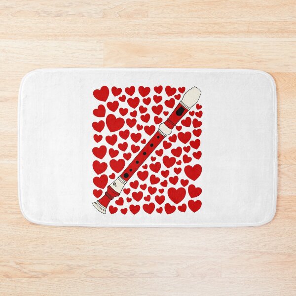 Item preview, Recorder With Hearts, Valentines Music Teacher Musician Wedding designed and sold by doodlerob.