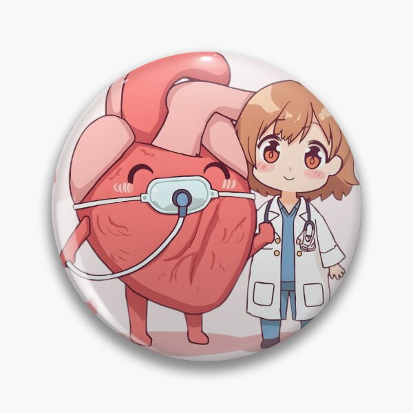 Item preview, I Give My Heart to a Cardiologist - Cute Chibi Medical Valentine designed and sold by HeavenStyleArt.