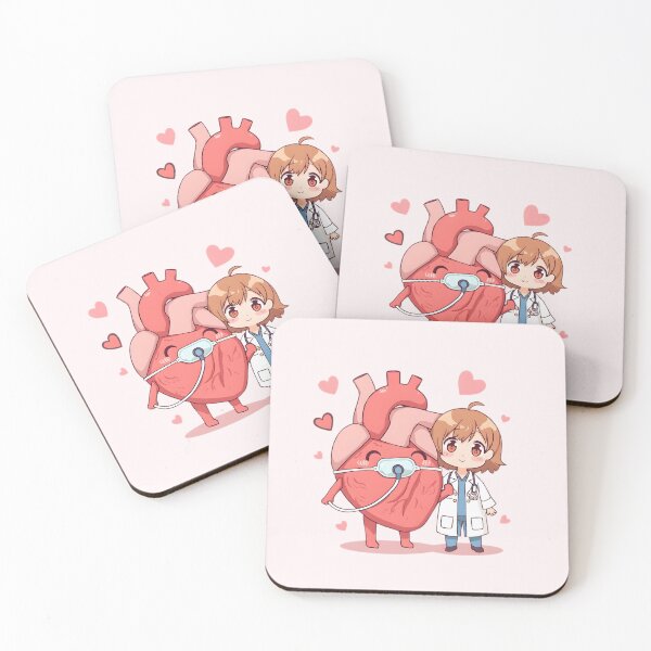 Item preview, I Give My Heart to a Cardiologist - Cute Chibi Medical Valentine designed and sold by HeavenStyleArt.