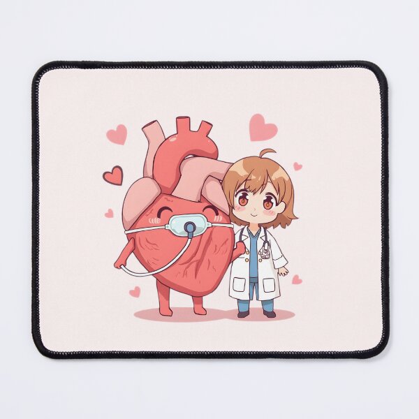Item preview, I Give My Heart to a Cardiologist - Cute Chibi Medical Valentine designed and sold by HeavenStyleArt.