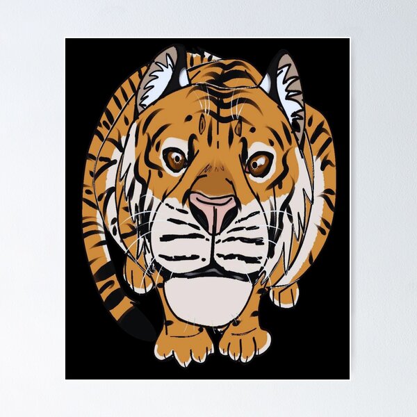 Artikelvorschau, Tiger-Cartoon-Illustration – Entzückendes Tierkunst-Design entworfen und verkauft von Imad Art ⭐⭐⭐⭐⭐.