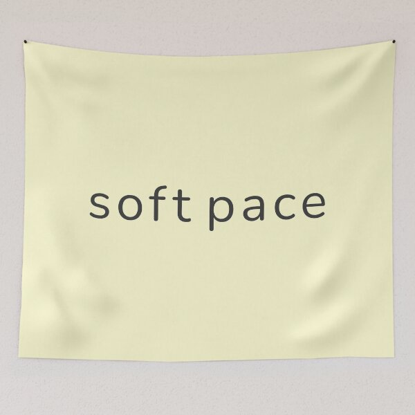 Item preview, soft pace Minimalist T-Shirt | Slow Living Introvert Burnout Quote Tee designed and sold by PixelPlush.