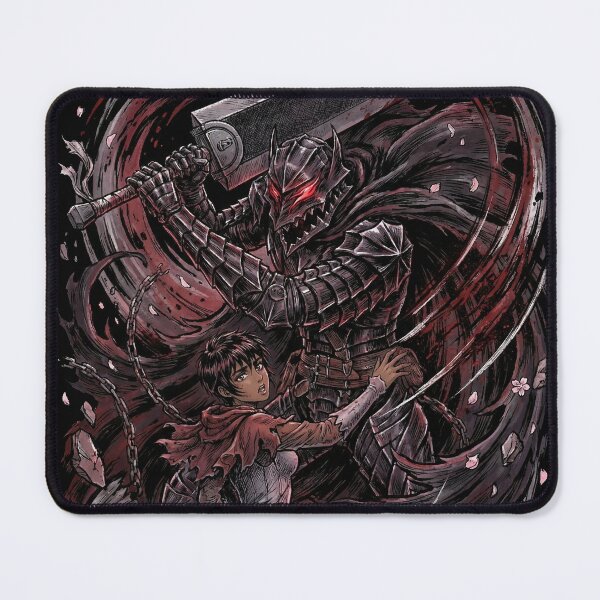 Item preview, Dark Fantasy Mercenary Couple - Black Swordsman and Fierce Warrior Woman Inspired by Classic Manga Fan Art designed and sold by Senpaiwaves.