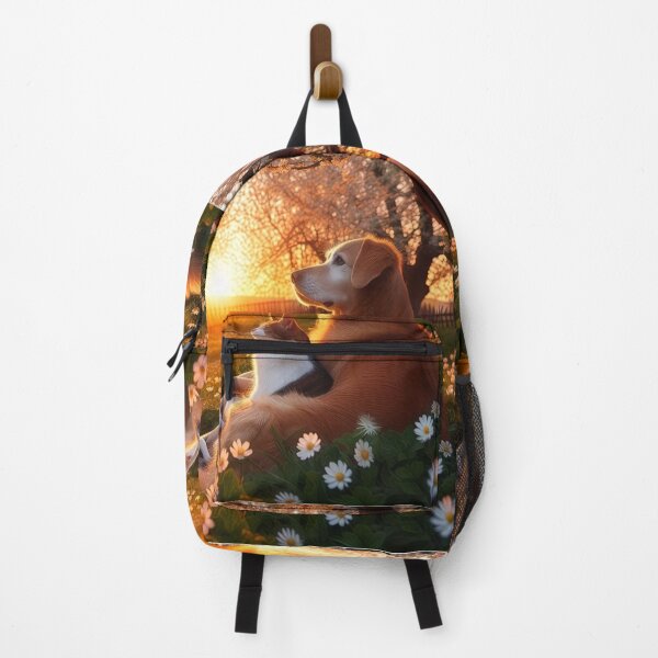 Item preview, Peaceful Animal Companionship at Sunset – Dog and Cat designed and sold by AmetistLight.