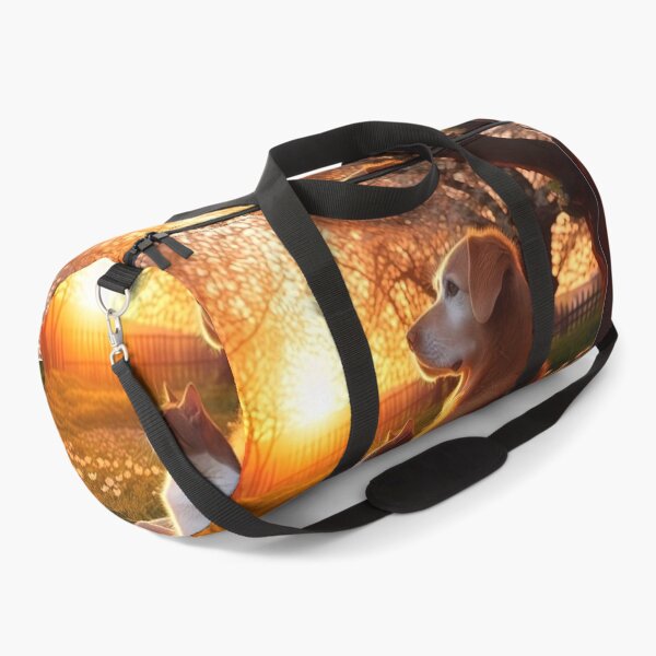 Item preview, Peaceful Animal Companionship at Sunset – Dog and Cat designed and sold by AmetistLight.