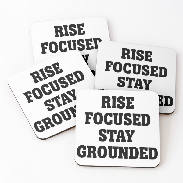 Item preview, Rise Focused Stay Grounded – Motivational Mindset Typography T-Shirt designed and sold by Iunova.