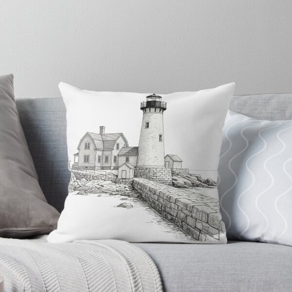 Item preview, Eastern Point Lighthouse Line Art – Gloucester Massachusetts Drawing, New England Coast Illustration, Nautical Architecture Sketch designed and sold by CulturalCurios.