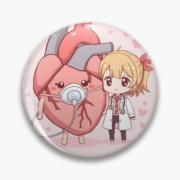 Item preview, I Give My Heart to a Cardiologist - Cute Chibi Medical Valentine designed and sold by HeavenStyleArt.