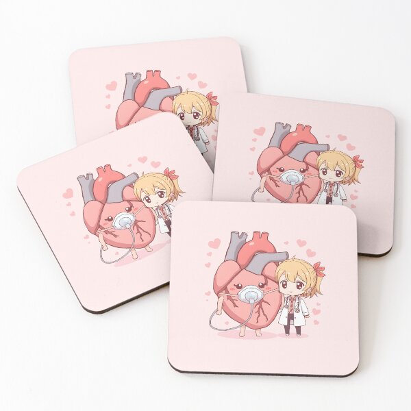 Item preview, I Give My Heart to a Cardiologist - Cute Chibi Medical Valentine designed and sold by HeavenStyleArt.