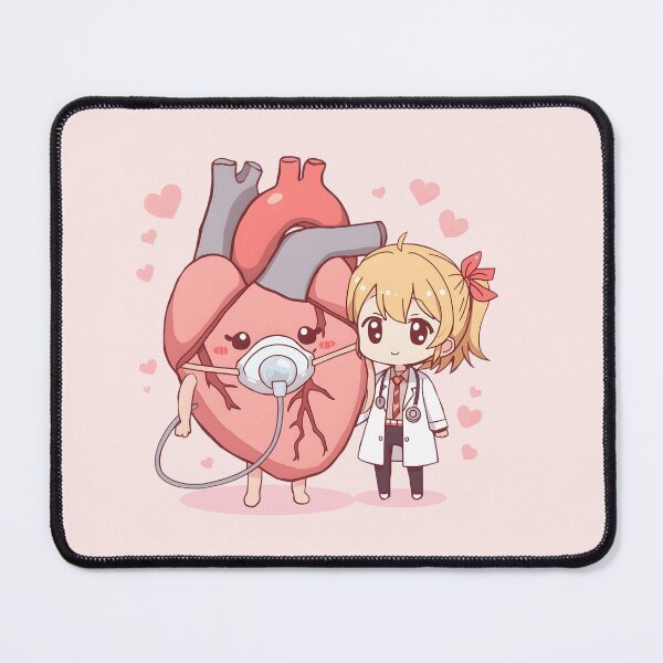 Item preview, I Give My Heart to a Cardiologist - Cute Chibi Medical Valentine designed and sold by HeavenStyleArt.