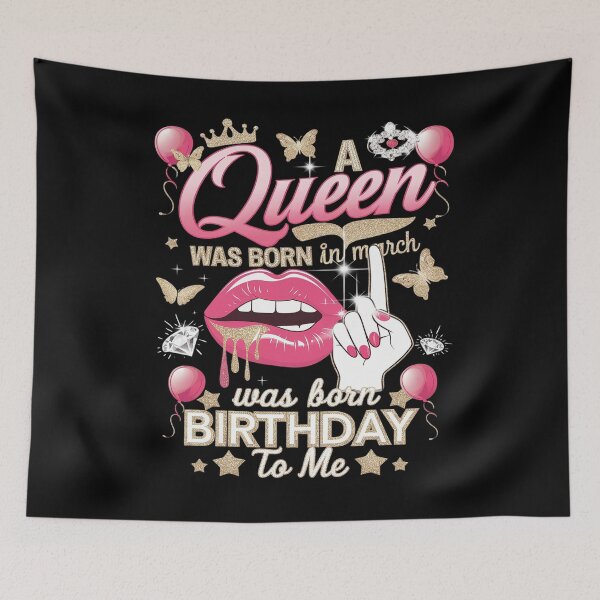 Item preview, Womens A Queen Was Born In March Happy Birthday To Me  designed and sold by joyouartArt.