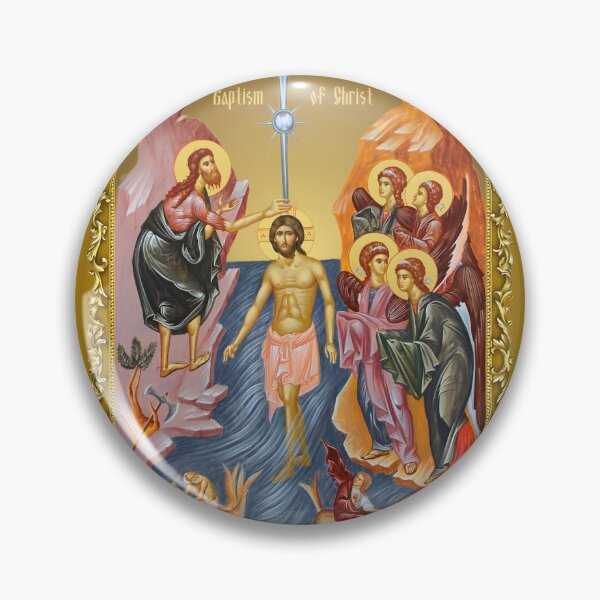 Item preview, framed icon Feast of the Epiphany, Baptism of Jesus, Baptism of the Lord, Orthodox icon designed and sold by orthodox-icon.