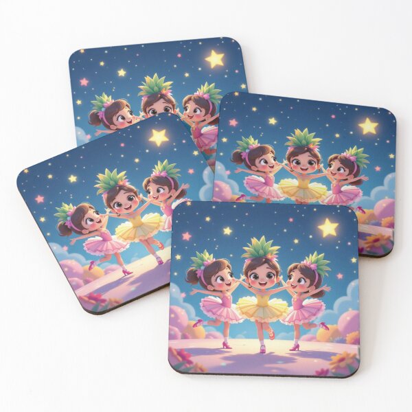 Item preview, DolledUp Pineapple Ballerinas under starlight – dreamy moves, pastel hills & magical vibes full of joy designed and sold by FotoworldEdel.