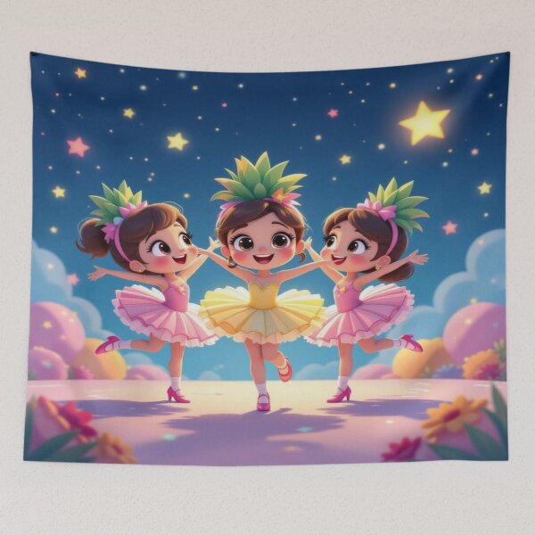 Item preview, DolledUp Pineapple Ballerinas under starlight – dreamy moves, pastel hills & magical vibes full of joy designed and sold by FotoworldEdel.