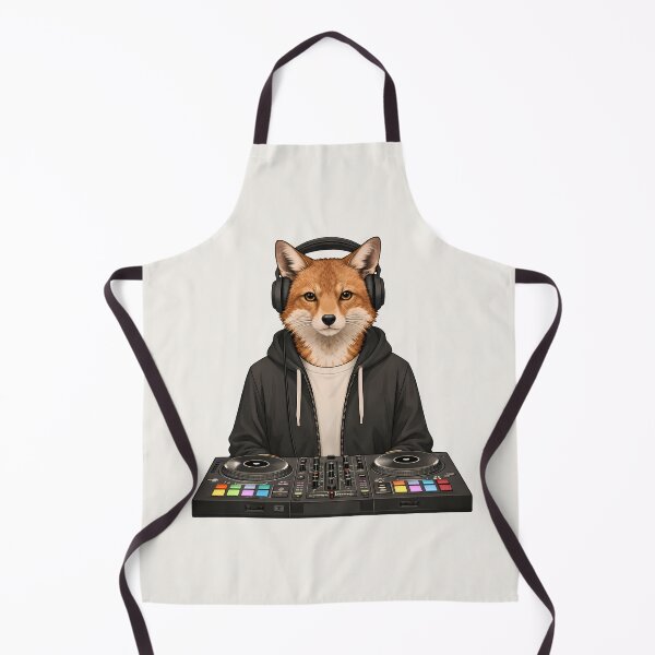 Item preview, Fox with DJ Controller Illustration designed and sold by Ombrya.
