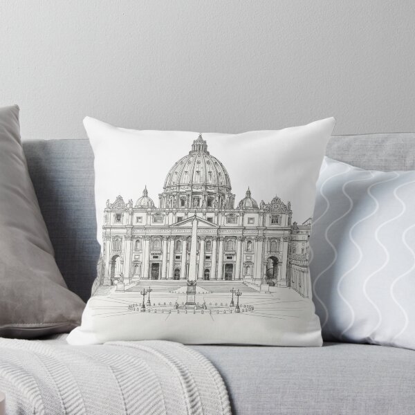 Item preview, St. Peter’s Basilica Line Art – Vatican City Illustration, Rome Architecture Drawing, Renaissance Landmark Sketch designed and sold by CulturalCurios.