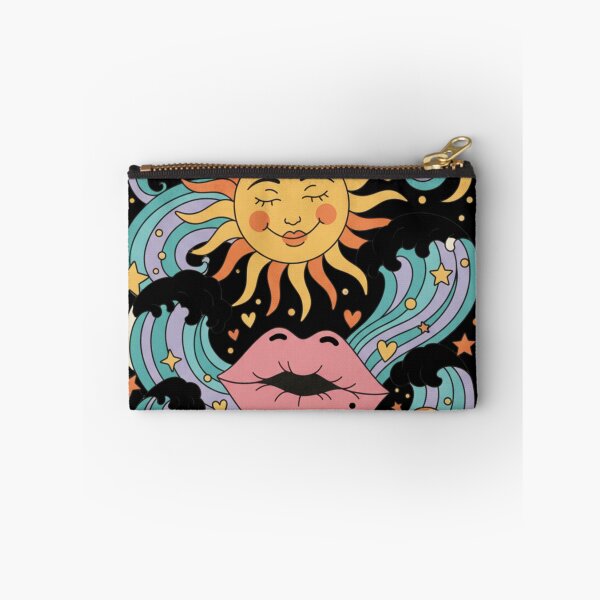 Item preview, Groovy Trippy Sun and Cosmic Lips Illustration designed and sold by LucieLuz.