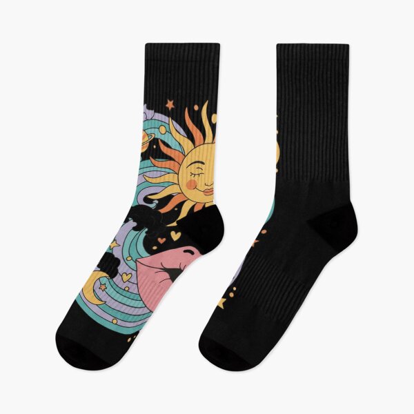 Item preview, Groovy Trippy Sun and Cosmic Lips Illustration designed and sold by LucieLuz.