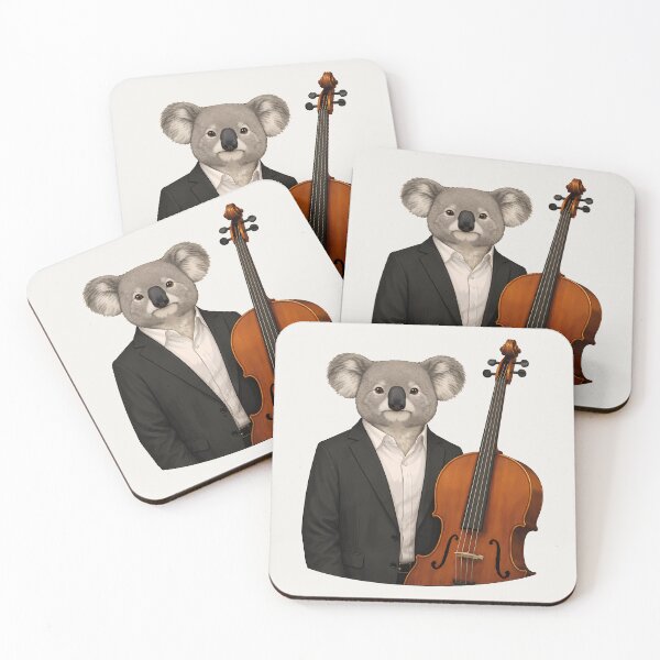 Item preview, Koala with Cello Illustration designed and sold by Ombrya.