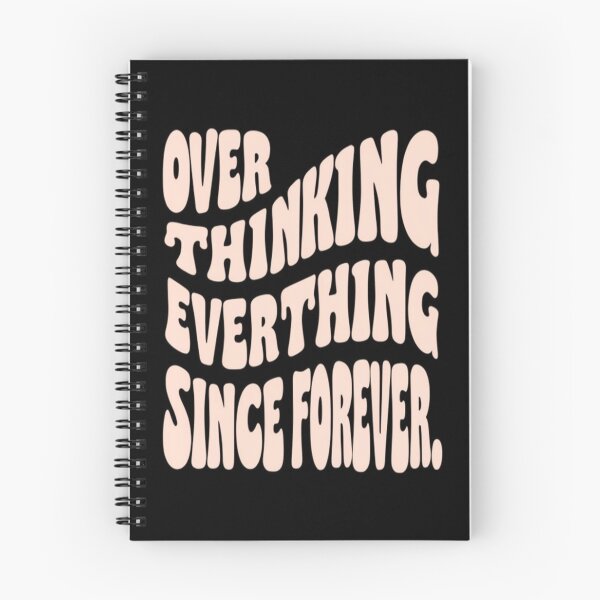 Item preview, Wavy Overthinking Quote Design – Funny Mental Health Typography for Posters, Tees & Digital Art designed and sold by Bright Nest Studio.