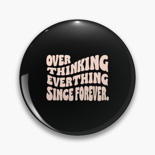 Item preview, Wavy Overthinking Quote Design – Funny Mental Health Typography for Posters, Tees & Digital Art designed and sold by Bright Nest Studio.