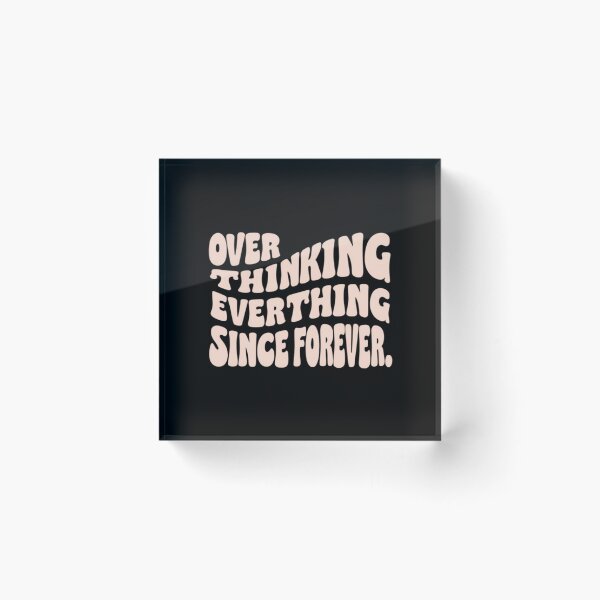 Item preview, Wavy Overthinking Quote Design – Funny Mental Health Typography for Posters, Tees & Digital Art designed and sold by Bright Nest Studio.