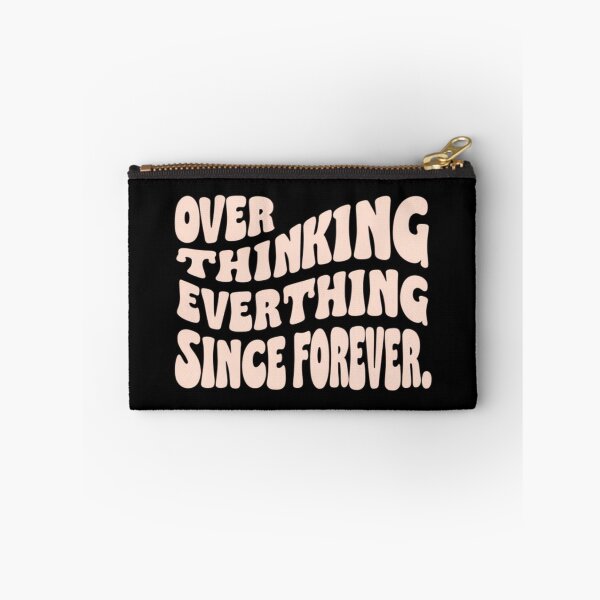 Item preview, Wavy Overthinking Quote Design – Funny Mental Health Typography for Posters, Tees & Digital Art designed and sold by Bright Nest Studio.