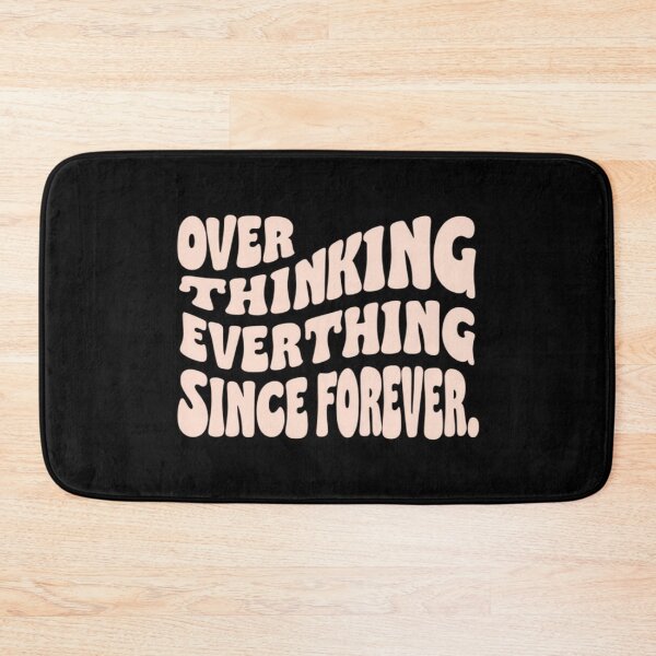 Item preview, Wavy Overthinking Quote Design – Funny Mental Health Typography for Posters, Tees & Digital Art designed and sold by Bright Nest Studio.