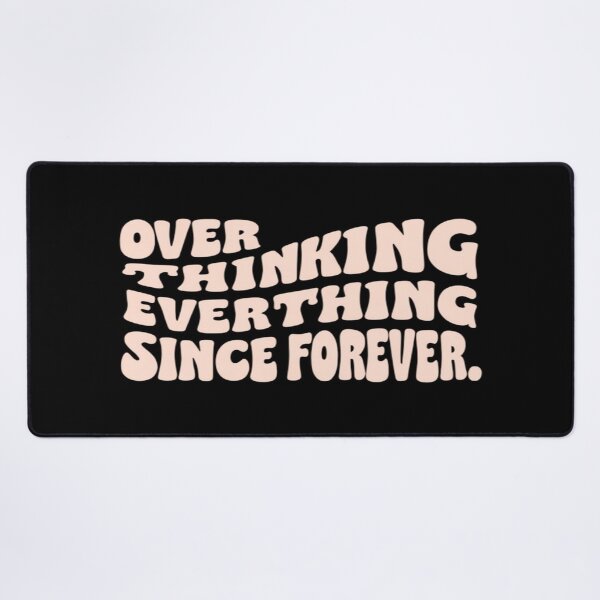 Item preview, Wavy Overthinking Quote Design – Funny Mental Health Typography for Posters, Tees & Digital Art designed and sold by Bright Nest Studio.
