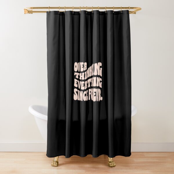 Item preview, Wavy Overthinking Quote Design – Funny Mental Health Typography for Posters, Tees & Digital Art designed and sold by Bright Nest Studio.