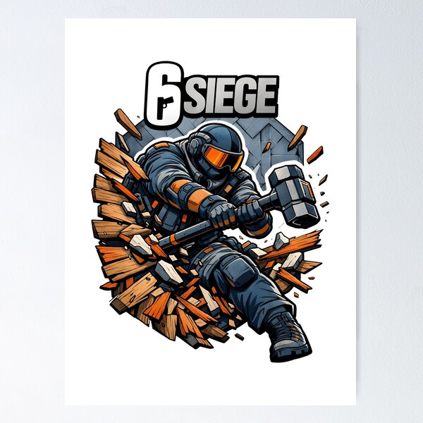 Item preview, Six Siege Sledge Operator Tactical Breaching Hammer Fan Art - Scottish SAS Attacker Soft Breach Combat Illustration. designed and sold by Vivaan Studio.