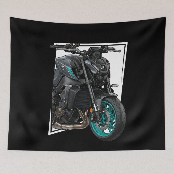 Item preview, Yamaha MT-09 Aggressive Close-Up Naked Bike Illustration designed and sold by enzoade.