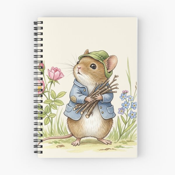 Item preview, Little Mouse Gathering Sticks - Woodland Preparation designed and sold by Pasteltone.
