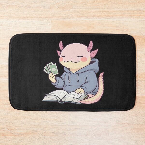 Item preview, Language Learner Axolotl – Calm Study & Self-Improvement Illustration designed and sold by ColorSplash123.