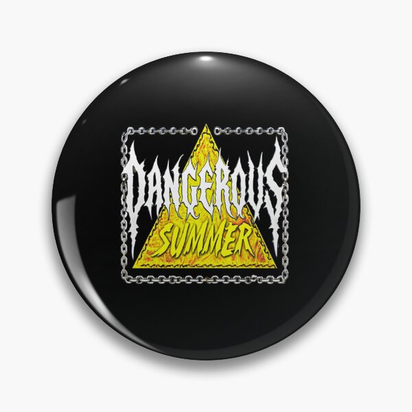 Item preview, Dangerous Summer Warning Sign – Bold Grunge Triangle Graphic with Chain Border for Streetwear Fans designed and sold by Bright Nest Studio.