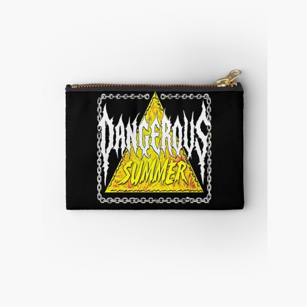 Item preview, Dangerous Summer Warning Sign – Bold Grunge Triangle Graphic with Chain Border for Streetwear Fans designed and sold by Bright Nest Studio.