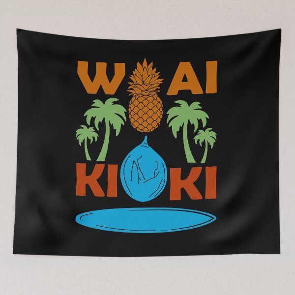 Item preview, Waikiki Hawaii Souvenir Surfing Coconut Honolulu designed and sold by DSWShirts.