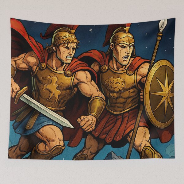 Item preview, Castor and Pollux, Greek mythology | Comics stylCartoone -  designed and sold by ComicsFactory.