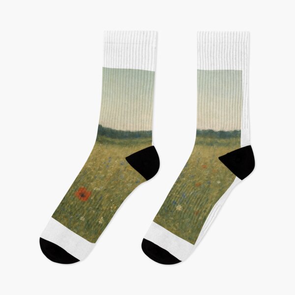 Item preview, Wildflower Meadow Painting, Vintage Poppy and Cornflower Landscape Digital Art Print designed and sold by shopcanva.