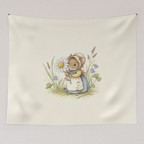 Item preview, Sweet Mouse with a Giant Daisy Flower designed and sold by Pasteltone.