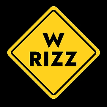 Artwork thumbnail, W Rizz Warning Sign Beware Road Sign Design by Artycom