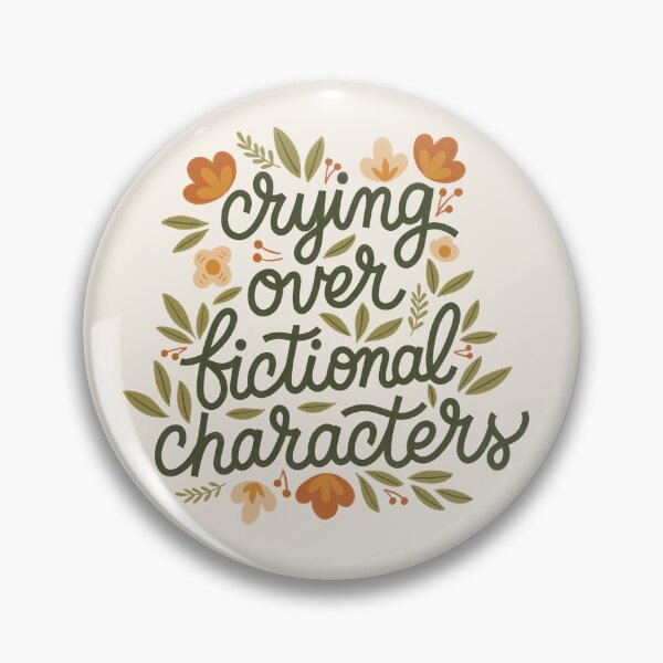Item preview, Crying Over Fictional Characters Floral Quote | Book Lover Illustration designed and sold by kacien.