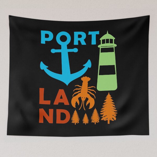Artikelvorschau, Portland Maine Leuchtturm Hafen Souvenir Portland entworfen und verkauft von DSWShirts.